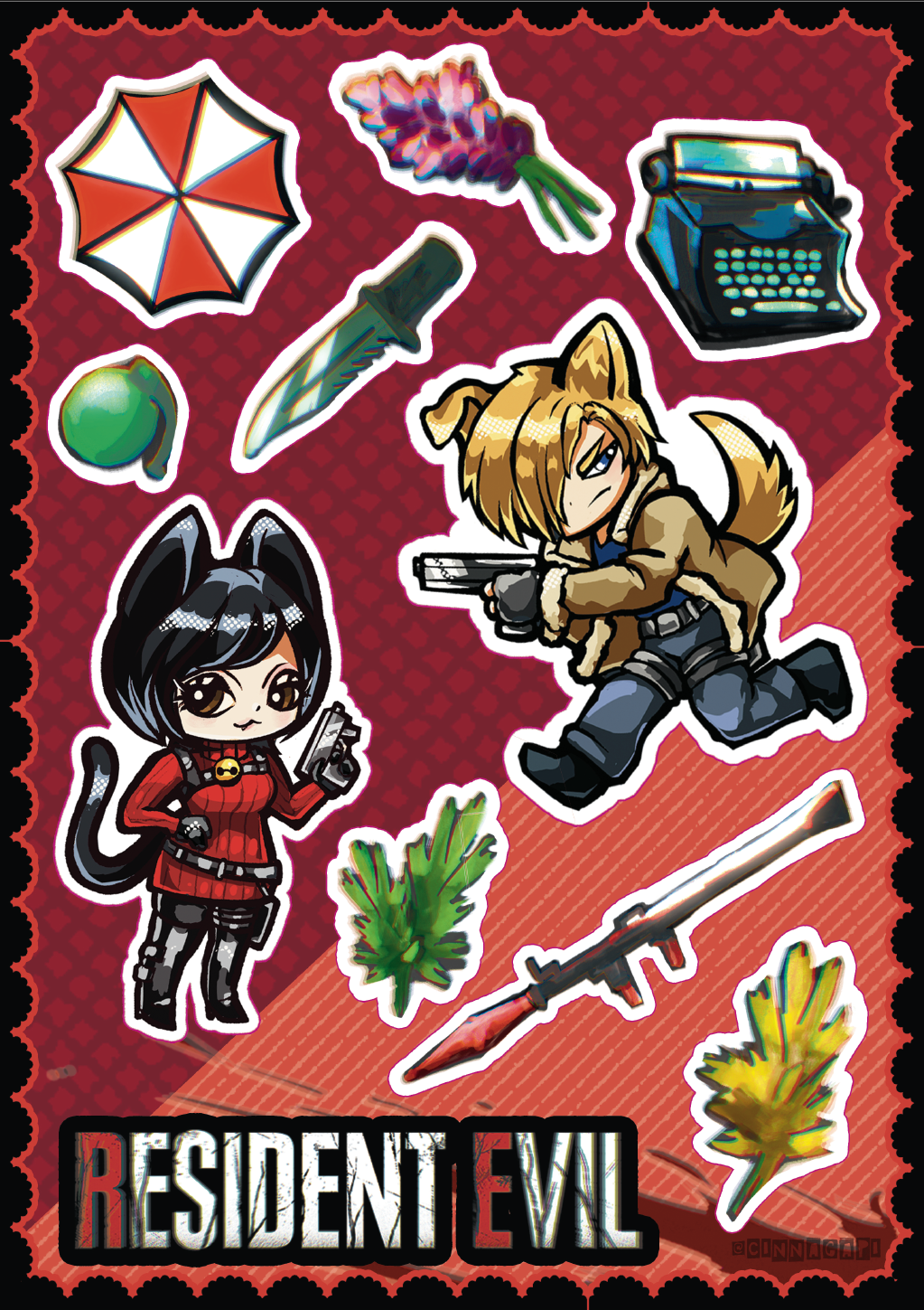 Resident Evil Stickersheet