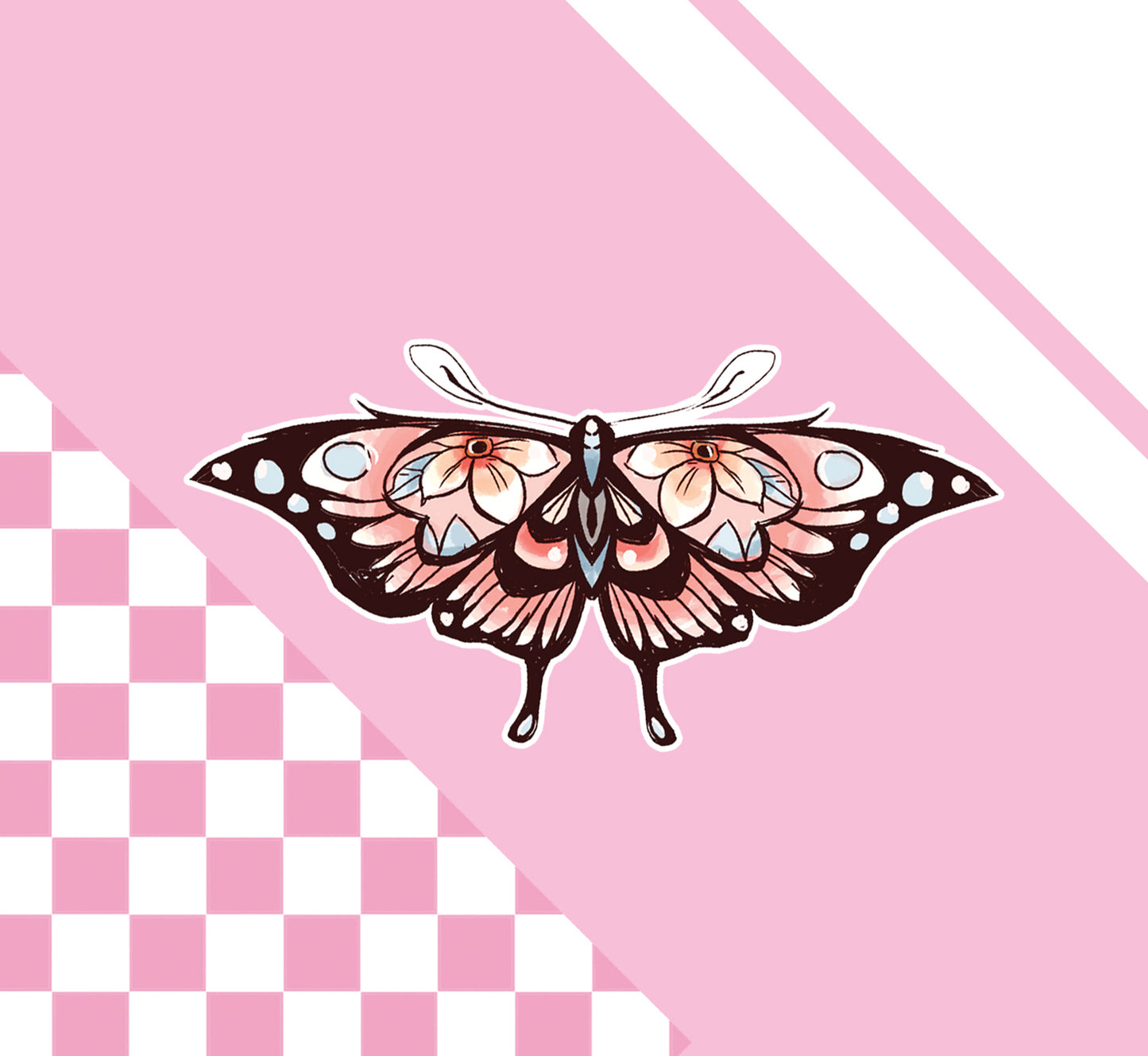 Butterfly Pink Sticker