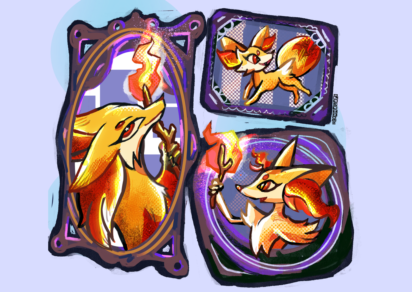 Delphox Print